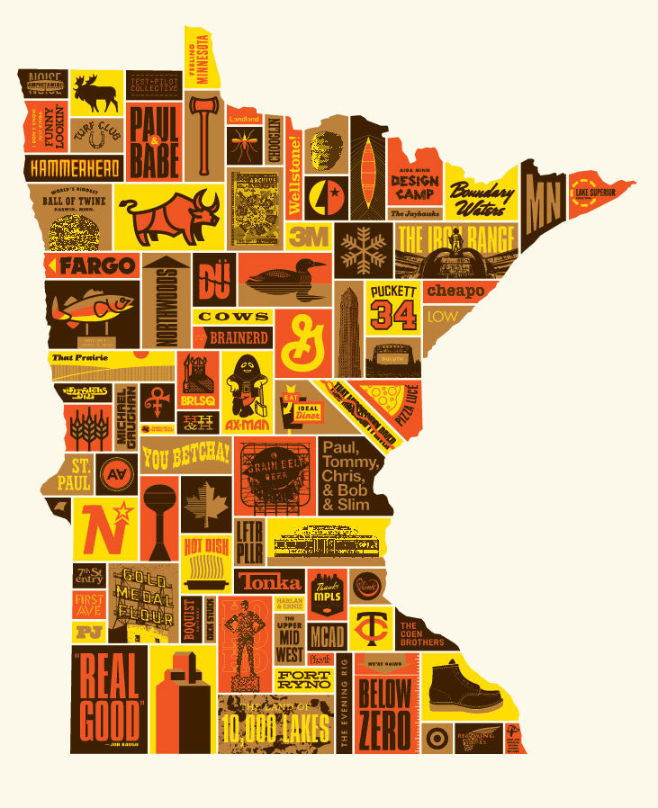 Aaron Draplin Minnesota print: fall version