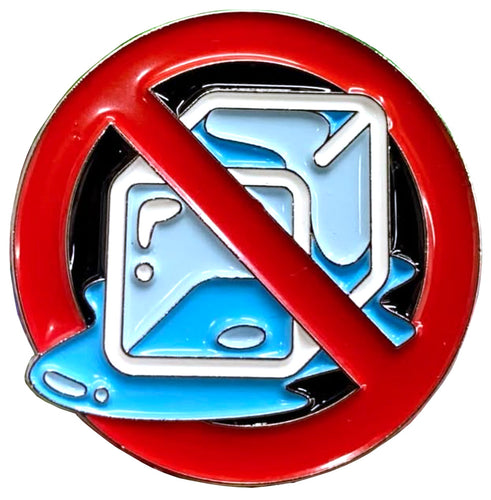 Ice Not Welcome enamel pin
