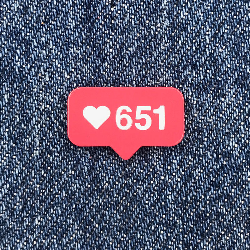 651 Likes enamel pin