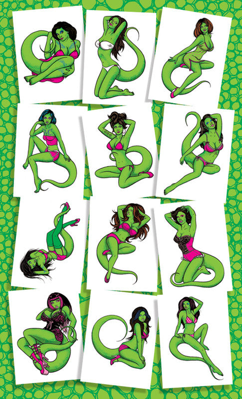 Lizard Ladies Pin-up print set