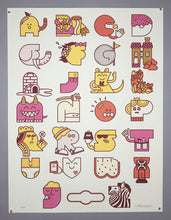 Alphabet Print - 7th edition - Red & Pink Colorway