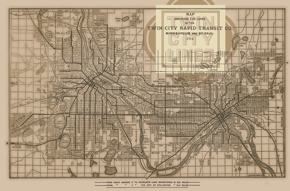 Twin City Lines miniprint