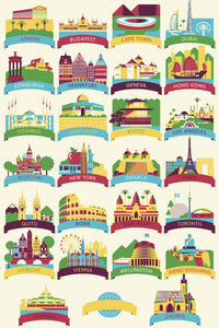 World Travel Alphabet Print