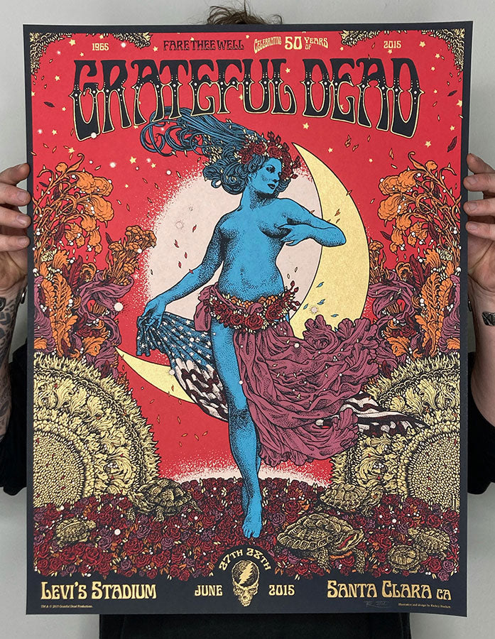 GRATEFUL DEAD - 2015 RICHEY BECKETT POSTER SANTA CLARA, CA Unsigned, N'd  xx/2015