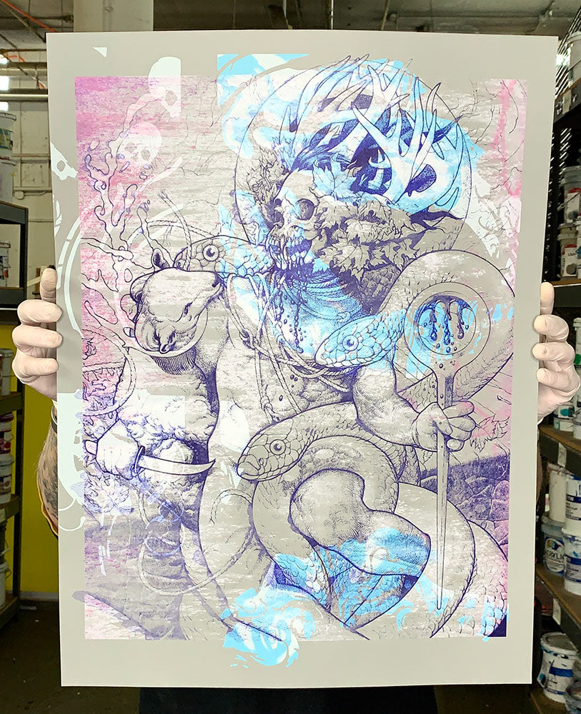 Test Print John Baizley Serpents Unleashed monochrome print